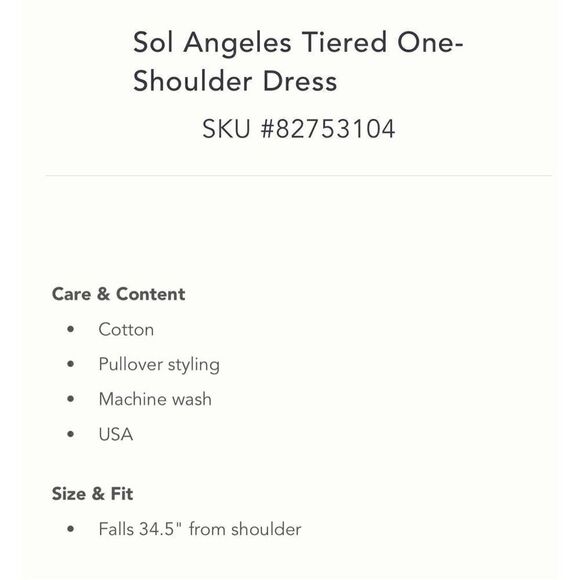 Anthropologie Light Blue Dress Cotton One Shoulder Tiered Ruffle Size Large - Picture 9 of 10